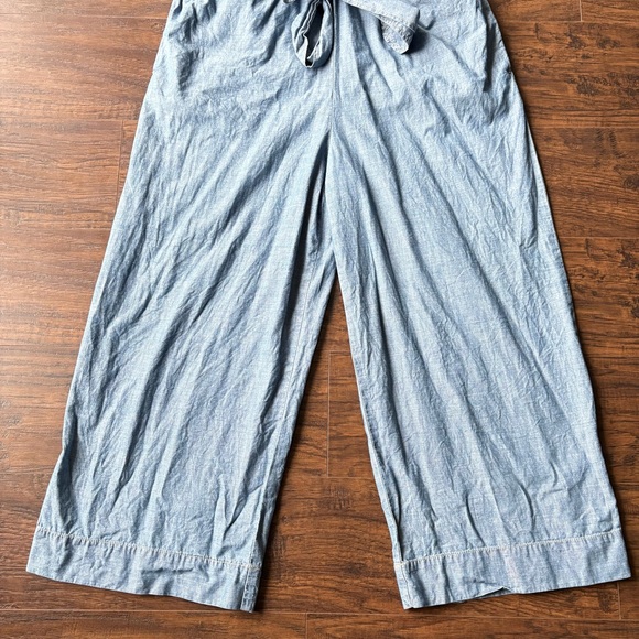 Lauren Ralph Lauren Blue Belted Chambray Wrap Jumpsuit - Picture 7 of 16